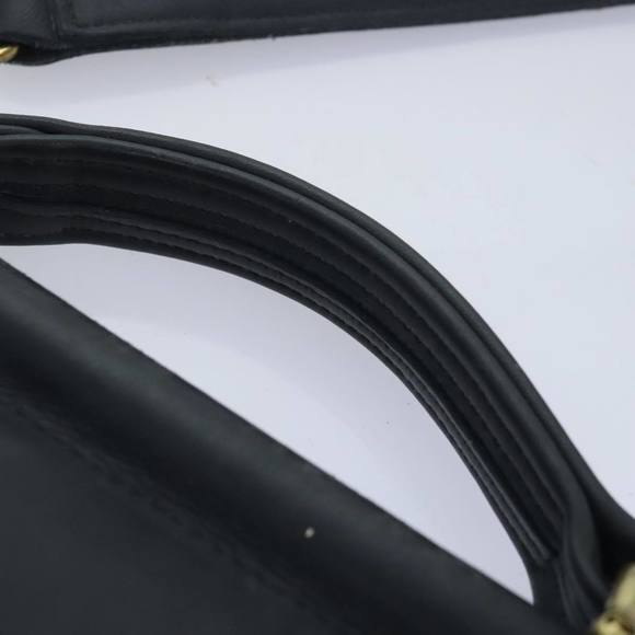 Coach Hand Bag Leather 2way Black Auth am6884 - Picture 14 of 16